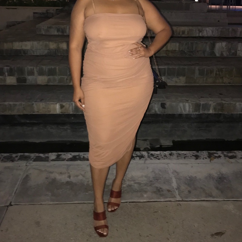 Tan mesh Dress